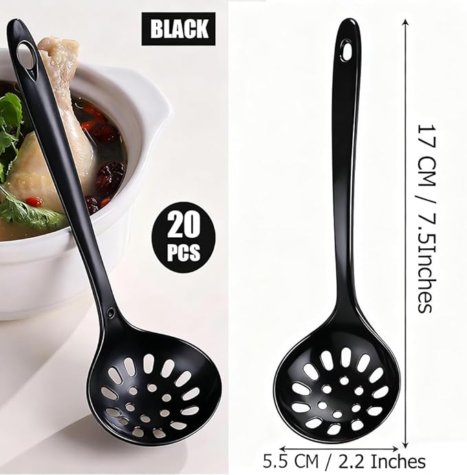 Large Plastic Serving Spoons, Disposable Heavy Duty Serving Spoons, Long Handle