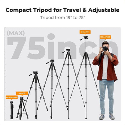 K&F CONCEPT Camera Tripod, Cellphone Clip