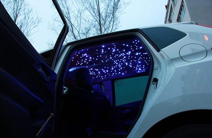 AZIMOM 6W Bluetooth/APP Control RGBW Fiber Optic Lights Star Ceiling Kit Sensor