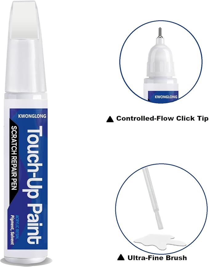 for Chevy Summit White (GAZ/WA8624) Car Touch-Up Paint, Compatible with Chevrolet-GMC Car Paint Scratch Repair Kit, Quick & Easy Solution to Repair