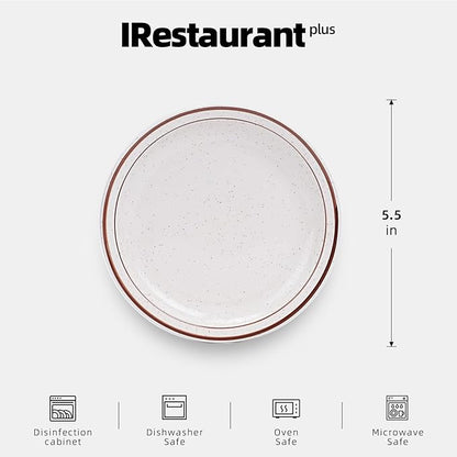 Stoneware Narrow Rim Commercial Grade Dinnerware (Brown Speckle, Saucer 5.5")