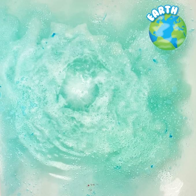 Zimpli 9 x Solar System Bath Bombs Gift Set, 9 x Planetary Fact Cards, Educational Planet Bath Bombs for Children, Science Kits for Boys & Girls, Bath Toy Birthday Presents
