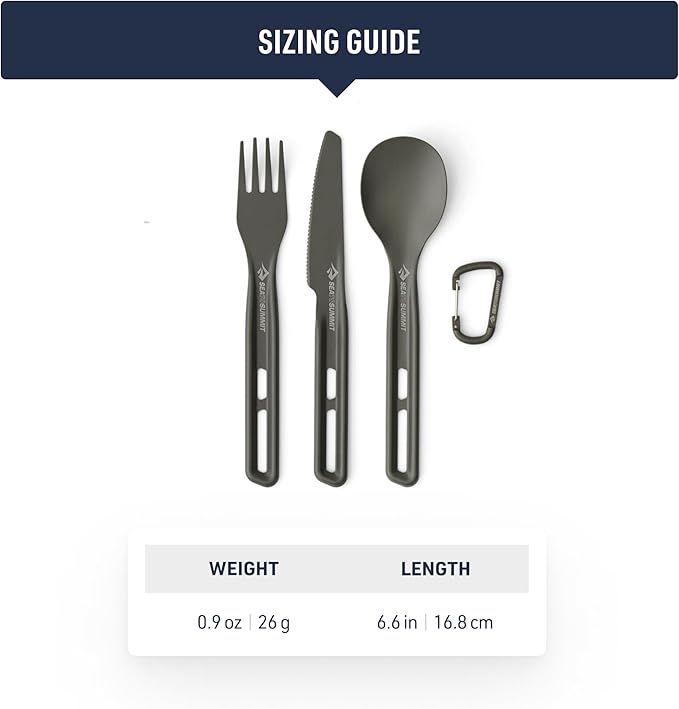 Sea to Summit Frontier Ultralight Cutlery Set, Fork, Spoon and Knife