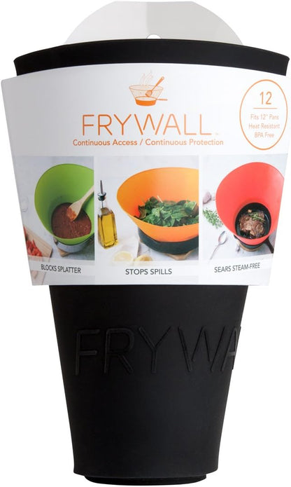 Frywall 12 - Black - Splatter Guard, as Seen on Shark Tank