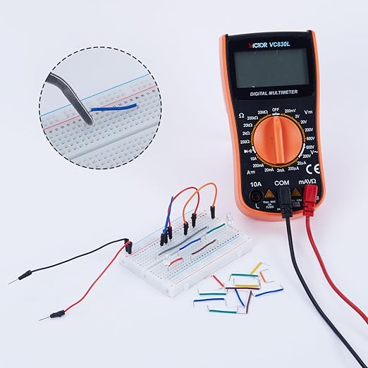 276Pcs Breadboard Jumper Wires Kit, 2Pcs 830 Breadboards + 2Pcs 400 Breadboards + 2Pcs Color-Coded 170 Breadboards + 140Pcs U-Shape Jumpers and 2x65Pcs Flexible Wires for Arduino, Raspberry Pi, STEM