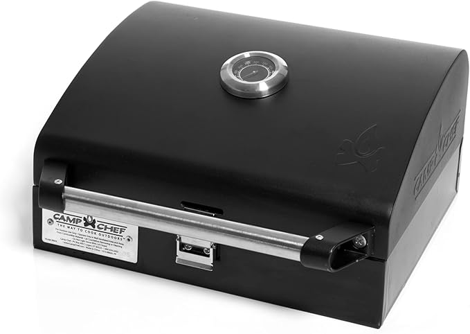 Camp Chef Deluxe BBQ Grill Box, Single Burner Accessory, Cooking Dimensions: 14 in. x 16 in, Black