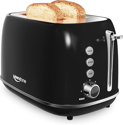 2 Slice Retro Stainless Steel Toaster