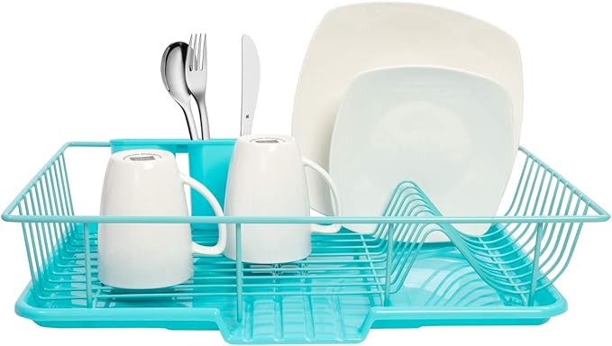 Sweet Home Collection Dish Rack Drainer 3 Piece Set