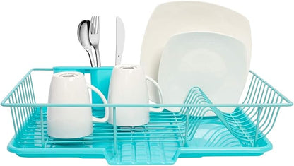 Sweet Home Collection Dish Rack Drainer 3 Piece Set