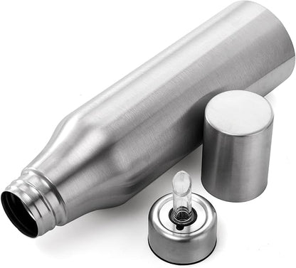 Foraineam 2 Pieces Olive Oil Dispenser Bottle 30 oz Stainless Steel Leakproof
