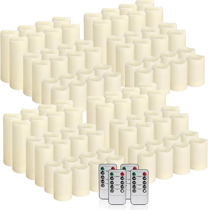 96 Packs Flameless Led Candles, Battery Candles, Simulate Flame, Waterproof