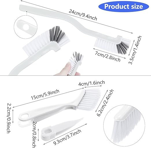 Patelai 4 Pieces Cleaning Brush Sets Small Scrub Brush Household Use