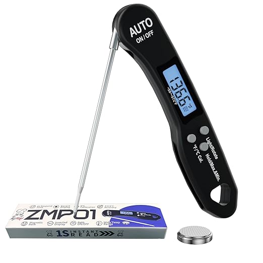 Instant Read Meat Thermometer, 1.2s Fast Read, ±1°F Accuracy, -58°F to 572°F
