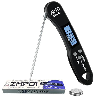 Instant Read Meat Thermometer, 1.2s Fast Read, ±1°F Accuracy, -58°F to 572°F