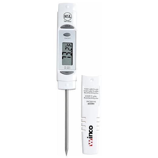 Winco Digital Thermometer, 1-1/4" LCD, 3-1/8" Probe