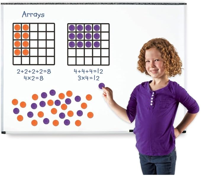 Learning Resources Giant Magnetic Array Set - Math Teacher and Classroom Supplies, Homeschool Math Tools