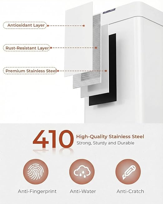 TLSUNNY 13.2 Gallon Motion Sensor Trash Can, Touchless Automatic Garbage Can