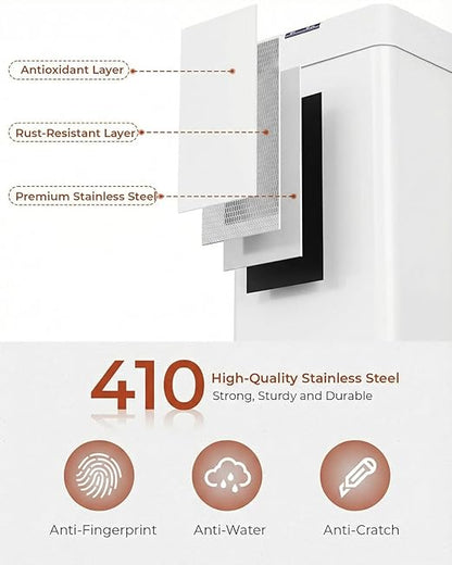 TLSUNNY 13.2 Gallon Motion Sensor Trash Can, Touchless Automatic Garbage Can
