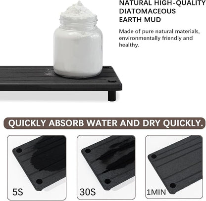 Quick Dry Sink Caddy Kitchen Sink Organizer, Water Absorbing Stone Tray