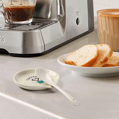 FANGSUN Coffee Spoon Rest, 3.5 Inch Ceramic Spoon Holder