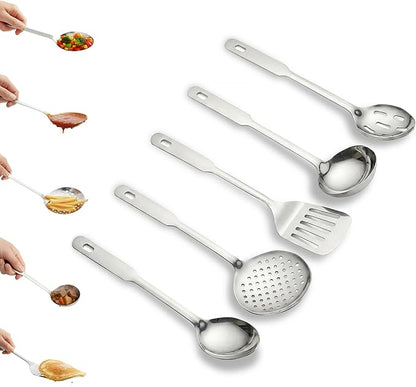 Amco 5 Piece Stainless Steel Cooking Utensil Set