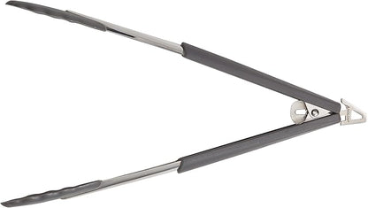 Anolon SureGrip Dishwasher Safe Nonstick Locking Cooking Tongs Set/Salad Serving Tools, 9 Inch and 12 Inch, Graphite Gray