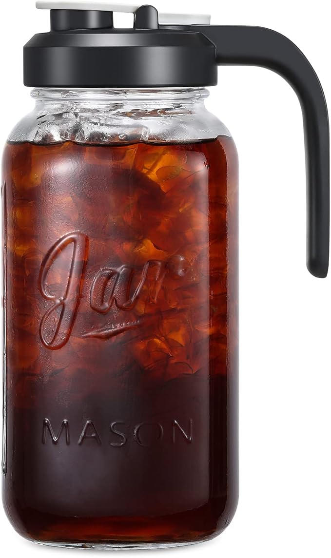 2 Quart Glass Pitcher with Lid