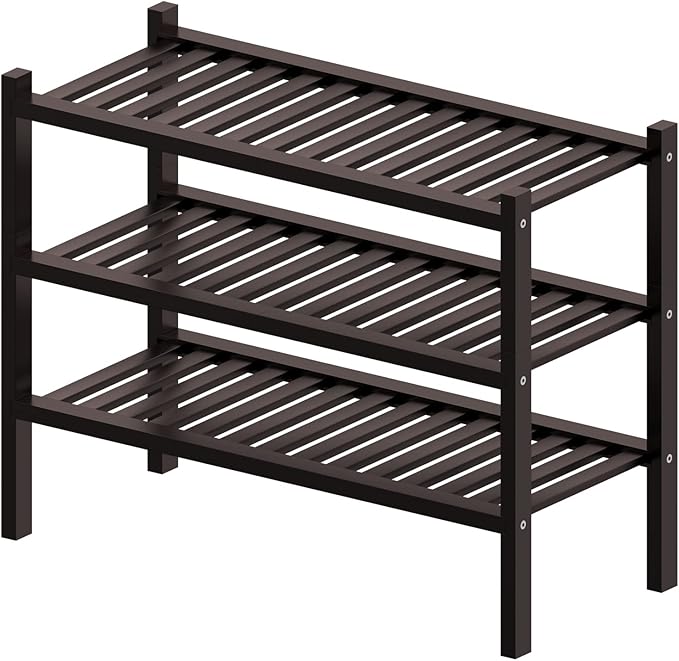 ROMGUAR CRAFT 3 Tier Bamboo Shoe Rack