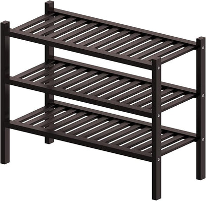 ROMGUAR CRAFT 3 Tier Bamboo Shoe Rack