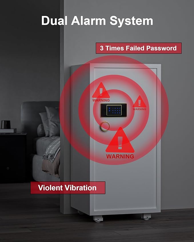 TIGERKING 11.5 Cu Ft Large Heavy Duty Home Security Safe – Digital Touchscreen