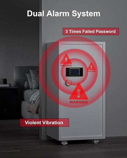 TIGERKING 11.5 Cu Ft Large Heavy Duty Home Security Safe – Digital Touchscreen