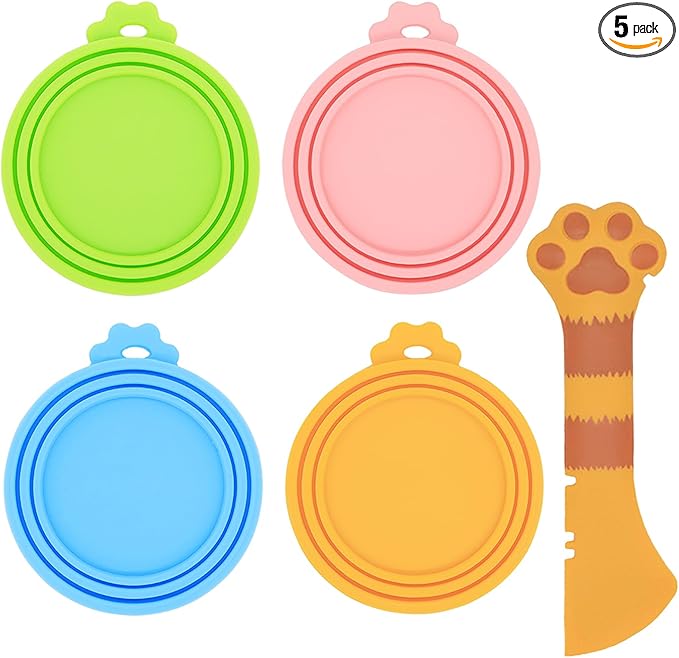 Food Can Spoon & Lids, One Multi-Functional Opener Spatula, Cute Paw Shape Spoon