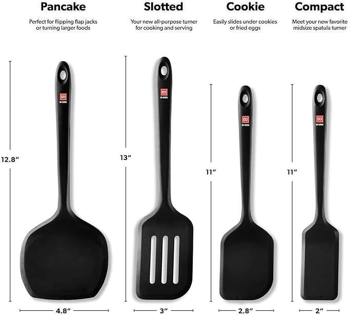 DI ORO Silicone Turner Spatula Set