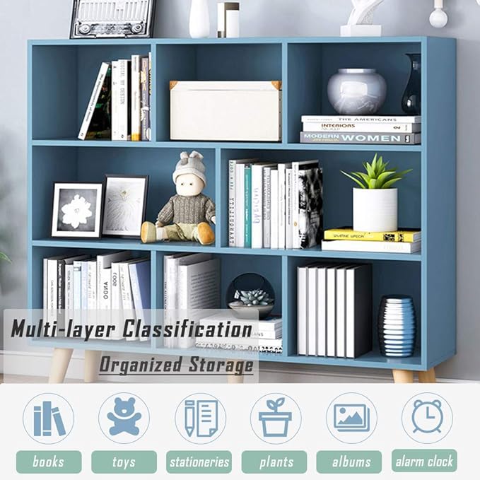 IOTXY Wooden Open Shelf Bookcase