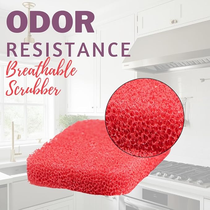 Peachy Clean Silicone Dish Sponge Scrubbers, Fresh Berry Scent, Non-Scratch