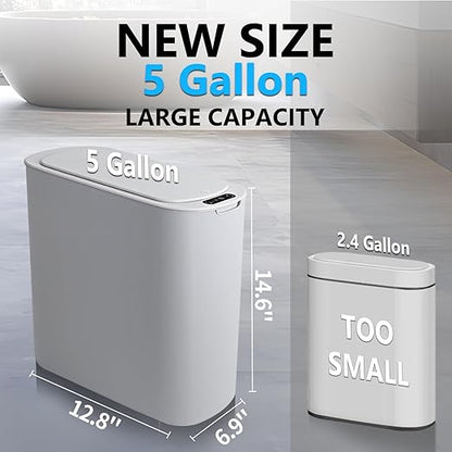 TIPGO 5 Gallon Motion Senor Bathroom Trash Can