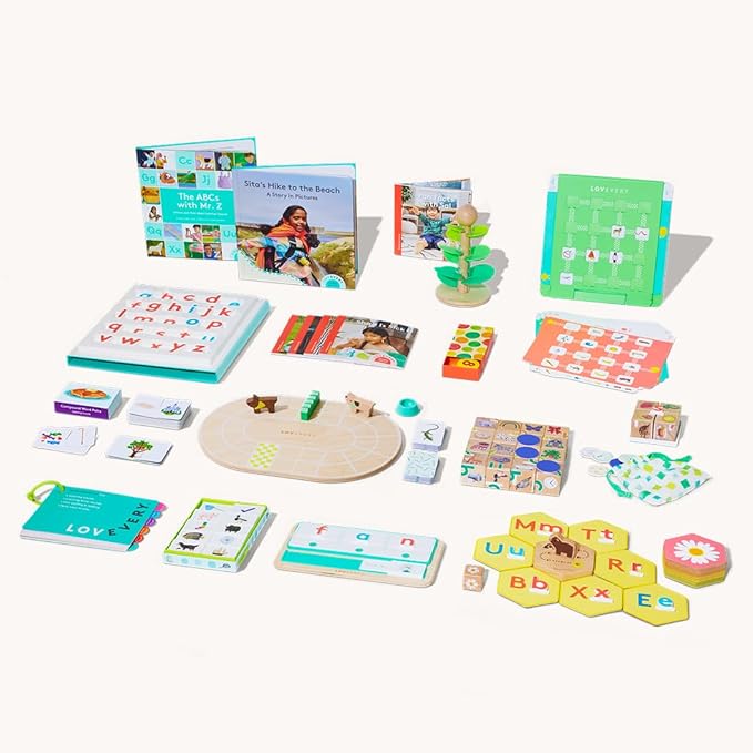 Lovevery Reading Skill Set, Learn to Read for Pre-K and Kindergarten, Fun Phonics Games and Books, Part 1