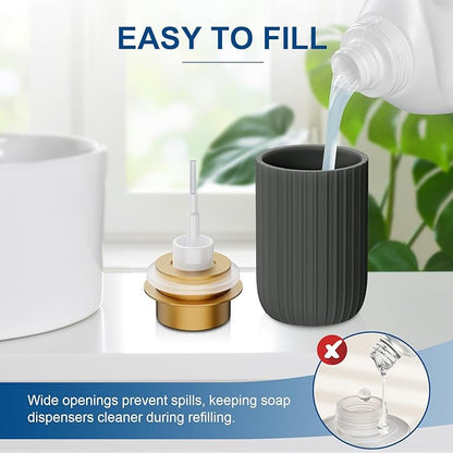 Ceramic Foaming Soap Dispenser, 12 oz Bathroom Foam Hand Soap Dispenser