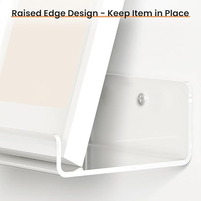 upsimples 4 Pack 15x6 Inches Acrylic Bathroom Shelves