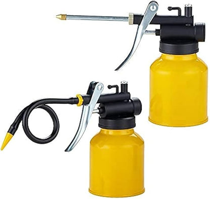 Hand Pump Oiler Can Professional Level 8 oz. Capacity Pump Oiler