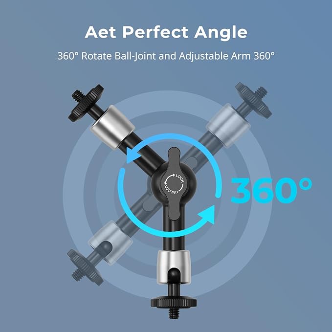 SMALLRIG 5.5-inch Magic Arm 2-Pack, Articulating Adjustable Friction Arm Mount