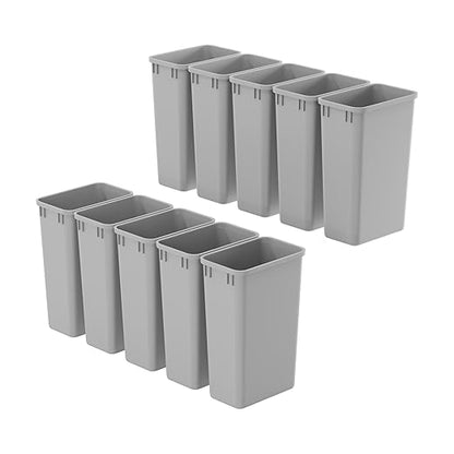 Dowell 10 Pack 50Qt Wastebasket Trash Container,