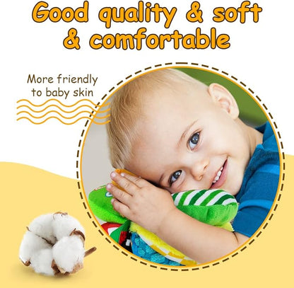 8-in-1 Sensory Balls for Infant Toddlers,Rainbow Fabric Baby Toy for Sensory Development,Montessori Toys for Babies 6-12 Months,8 Different Sensory Tactile Textures with Crinkle Rattle Squeakers
