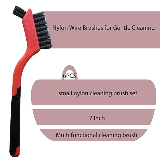 6-Pack Nylon Cleaning Brushes