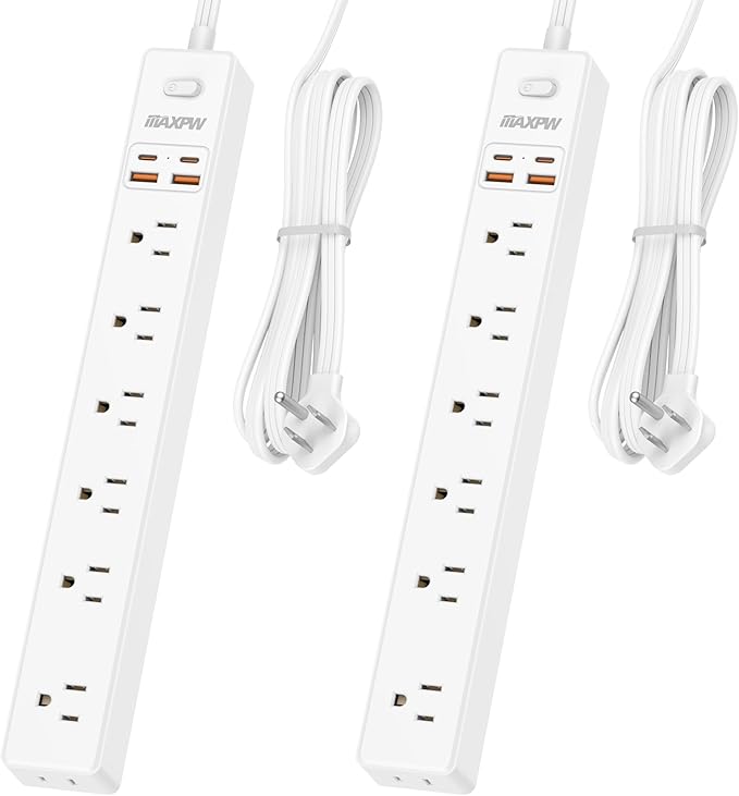 2 Pack Power Strip Surge Protector