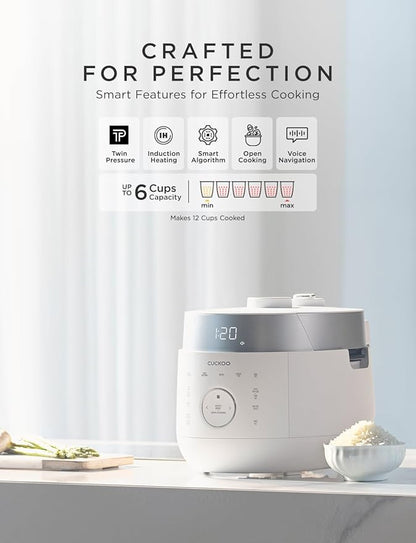 CUCKOO Twin Pressure Rice Cooker 6-Cup Uncooked / 12-Cup Cooked