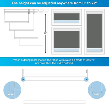 DENFOON Motorized Blinds with Remote, Thermal ElectricBlinds, Customizable