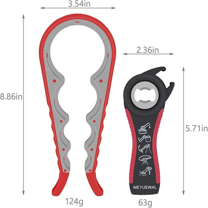 Jar Opener, 5 in 1 Multi Function Can Opener Bottle Opener Kit