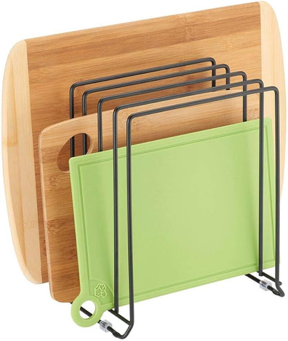 mDesign Pot Lid and Pan Rack — Metal Wire Rack
