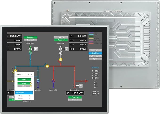 19-Inch Industrial Touch Screen Monitor, Ratio 4:3 Embedded PCAP Touchscreen